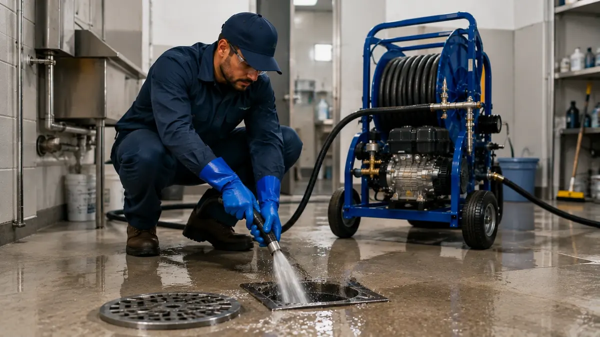 Floor Drain Hydro Jet Cleaning in Mira Loma