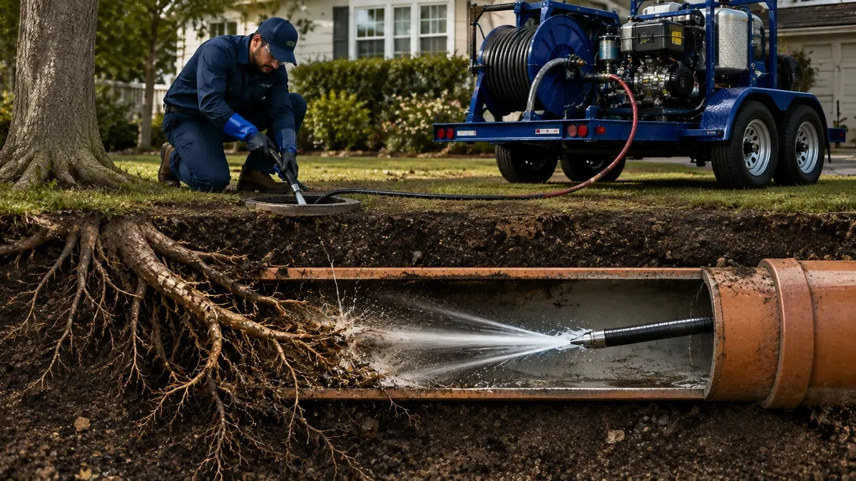 Tree Root Removal with Hydro Jetting in Mira Loma
